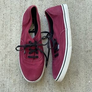 Vans Classic Authentic Burgundy Vans Off The Wall Skate Shoe Unisex size 6.5/8
